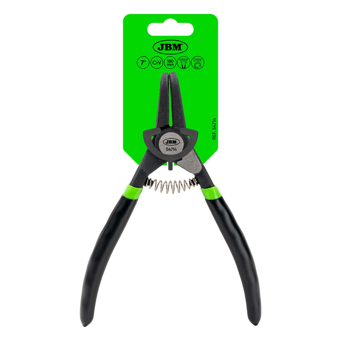 7" 180MM BENT NOSE EXTERNAL CIRCLIP PLIERS