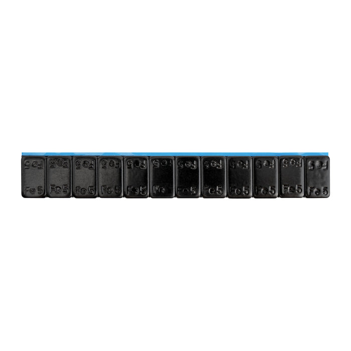 CAJA DE 100 CONTRAPESAS ADHESIVAS DE HIERRO 60GR (12X5G) NEGRO