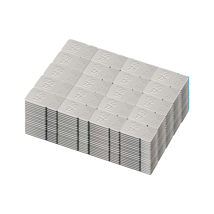 CAJA DE 100 CONTRAPESAS AUTOADHESIVAS DE ZINC - 45GR.