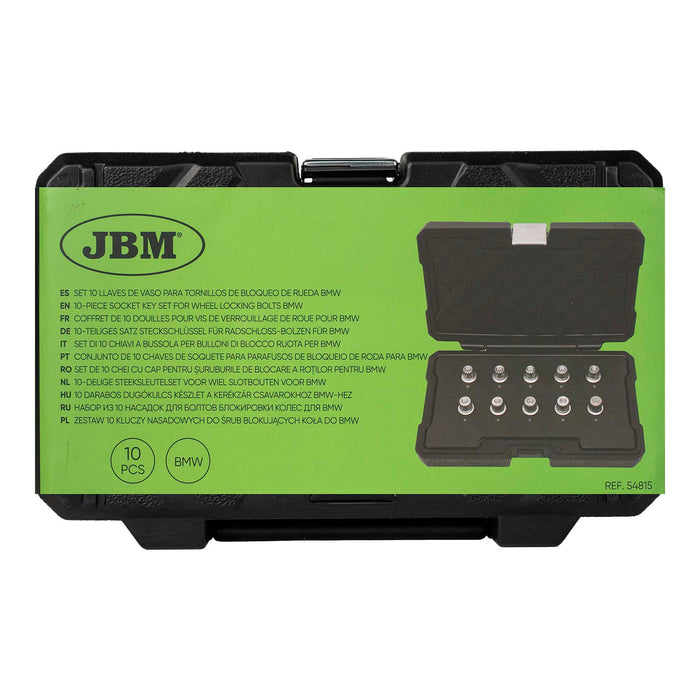 SET 10 LLAVES DE VASO PARA TORNILLOS DE BLOQUEO DE RUEDA BMW