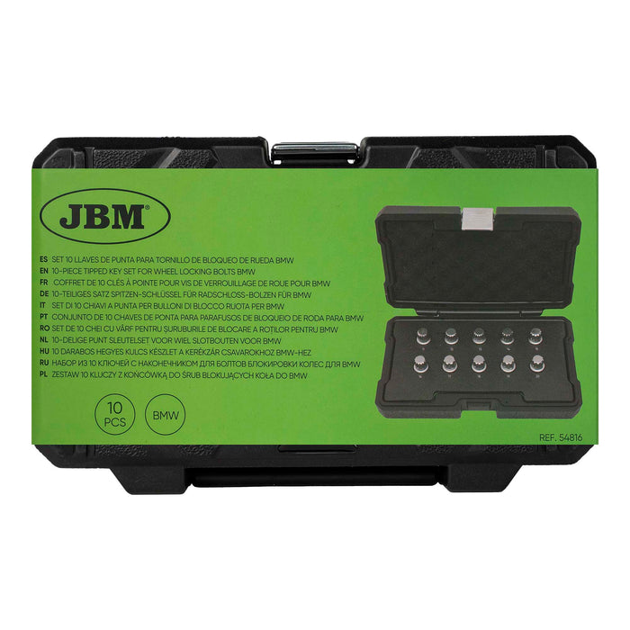 SET 10 LLAVES DE PUNTA PARA TORNILLO DE BLOQUEO DE RUEDA BMW