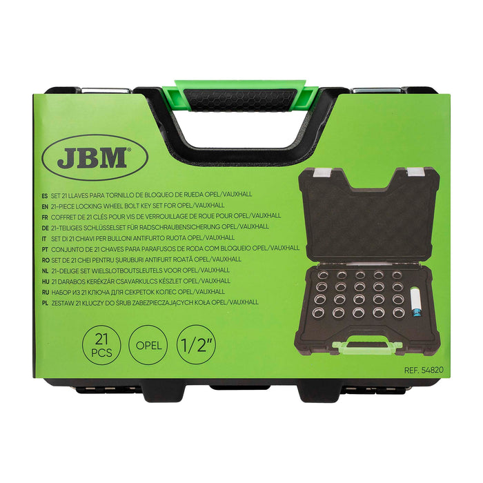 SET 21 LLAVES PARA TORNILLO DE BLOQUEO DE RUEDA OPEL/VAUXHALL (101-120)