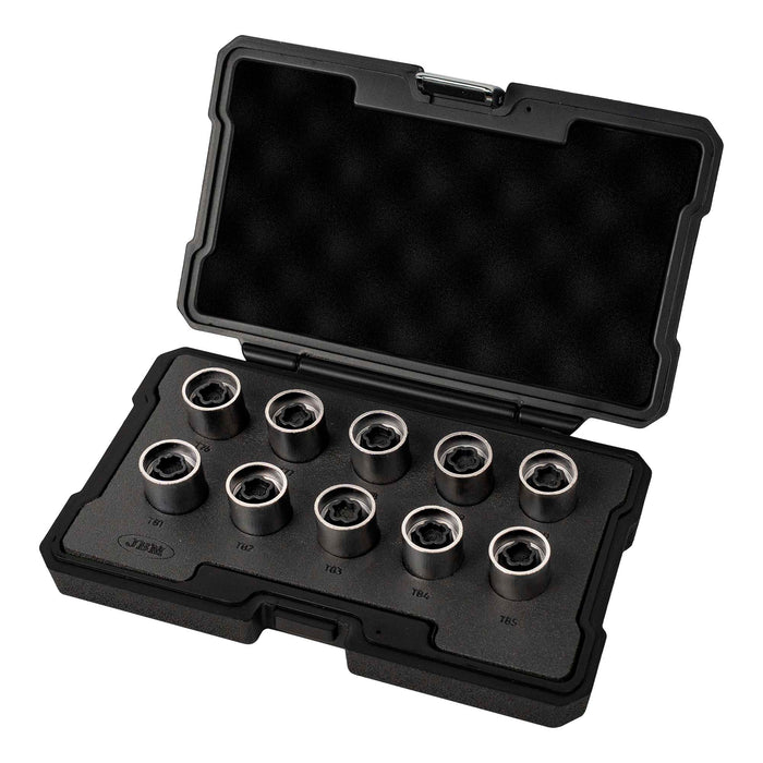 SET 10 LLAVES DE VASO PARA TORNILLOS DE BLOQUEO DE RUEDA TESLA