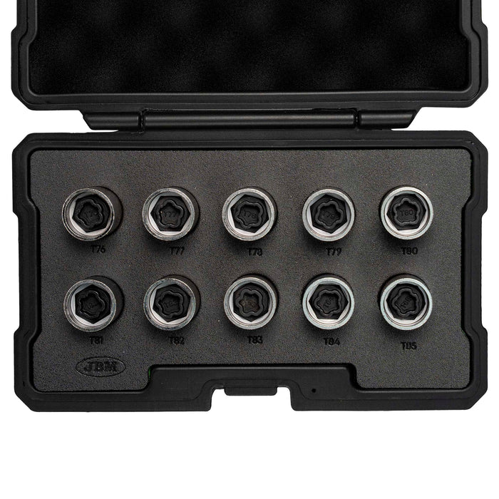 SET 10 LLAVES DE VASO PARA TORNILLOS DE BLOQUEO DE RUEDA TESLA