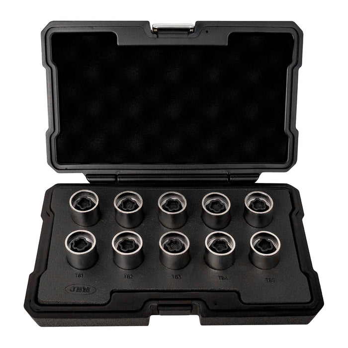 SET 10 LLAVES DE VASO PARA TORNILLOS DE BLOQUEO DE RUEDA TESLA