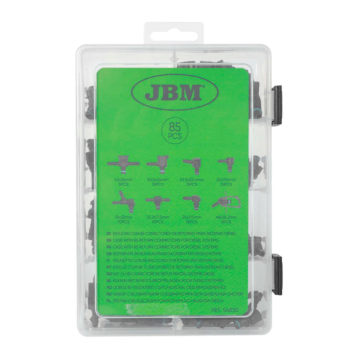 ESTUCHE CON 85 CONECTORES DE RETORNO PARA SISTEMAS DIÉSEL