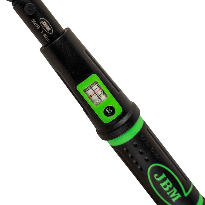 LLAVE DINAMOMÉTRICA DE 1/4" CON MIRILLA (1-5NM)