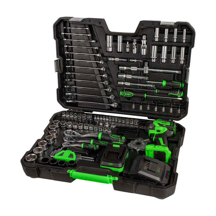 MALETÍN DE HERRAMIENTAS CON PISTOLA DE IMPACTO A BATERÍA 800NM