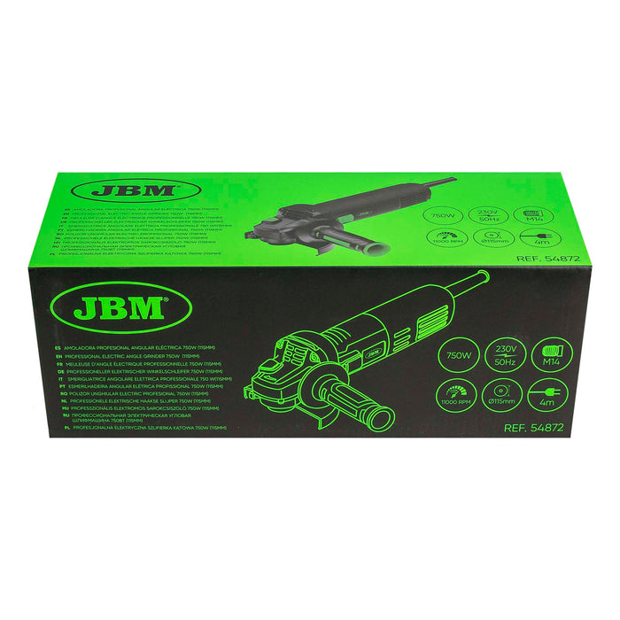 AMOLADORA PROFESIONAL ANGULAR ELÉCTRICA 750W (115MM)