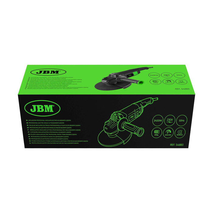 AMOLADORA PROFESIONAL ANGULAR ELÉCTRICA 2400W (230MM)