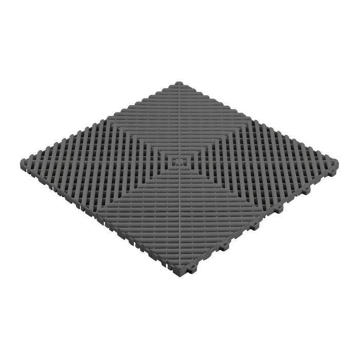 LOT OF 30 UNITS PERFORATED GREY PP FLOOR TILES