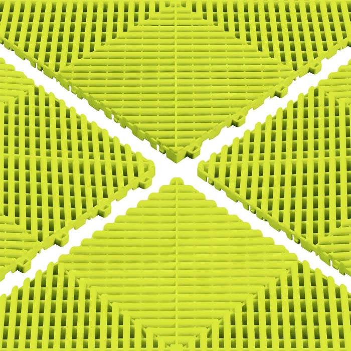 LOT OF 30 UNITS YELLOW PERFORATED PP FLOOR TILES
