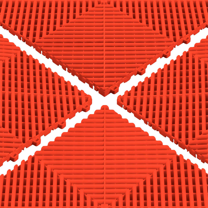 LOT OF 30 RED PERFORATED PP FLOOR TILES