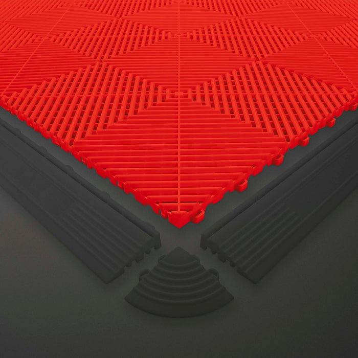 LOT OF 30 RED PERFORATED PP FLOOR TILES