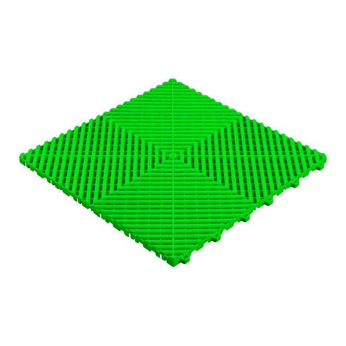 LOT OF 30 UNITS OF PERFORATED GREEN PP FLOOR TILES