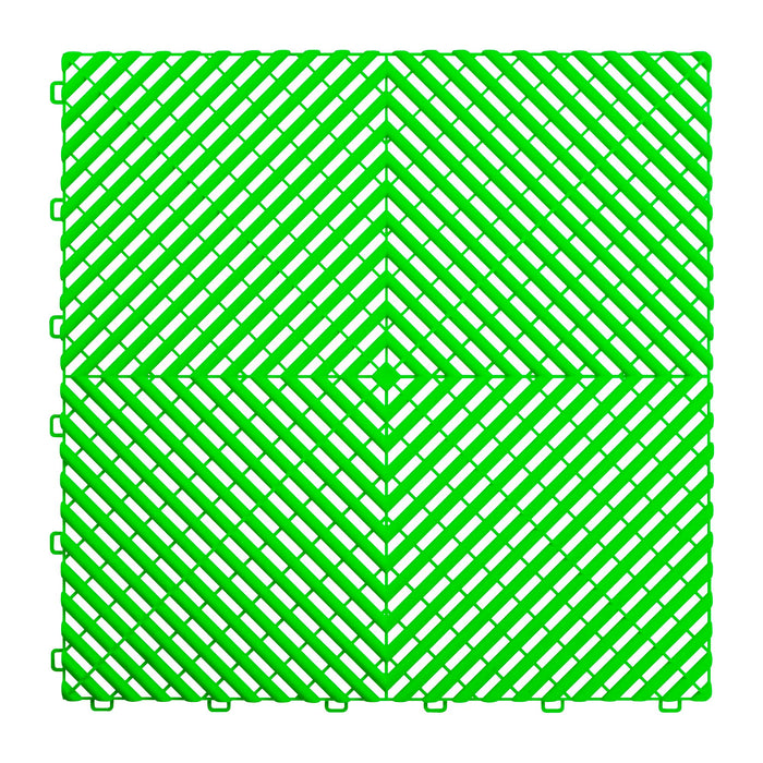 LOT OF 30 UNITS OF PERFORATED GREEN PP FLOOR TILES