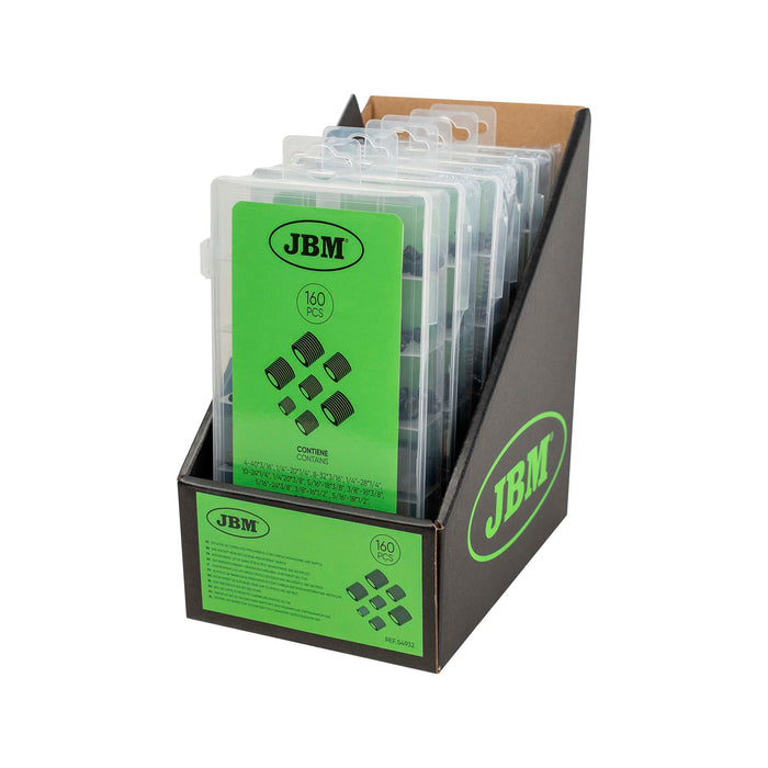 COFFRET DE VIS SANS TÊTE À TÊTE HEXAGONALE (SAE) 160 PIÈCES