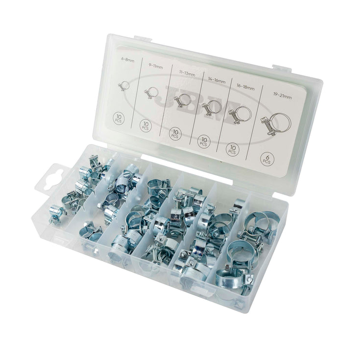 ESTUCHE DE ABRAZADERAS MINI PARA TUBOS 56PCS