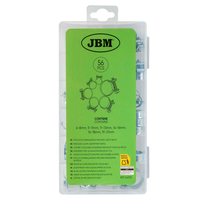 ESTUCHE DE ABRAZADERAS MINI PARA TUBOS 56PCS