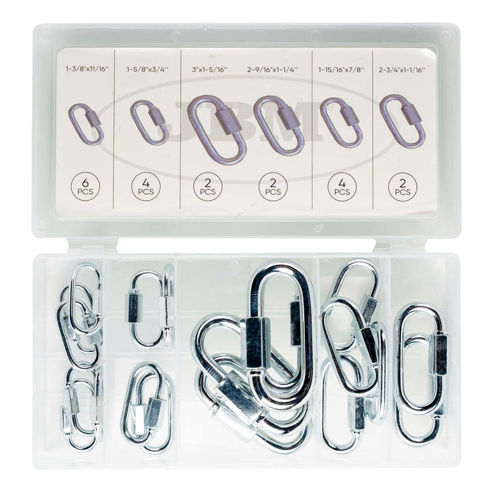 ESTUCHE DE MOSQUETONES CON ROSCA 20PCS