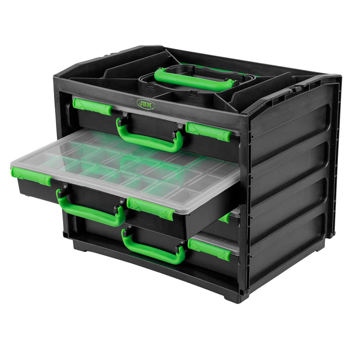 BOÎTE AVEC 4 MALLETTES EN PLASTIQUE AMOVIBLES
