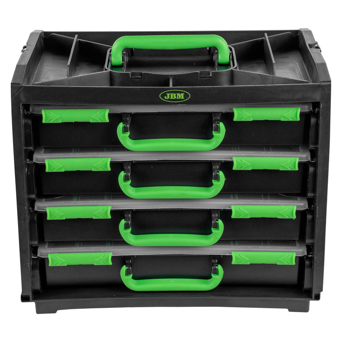 CAJA CON 4 MALETINES DE PLÁSTICO EXTRAÍBLES