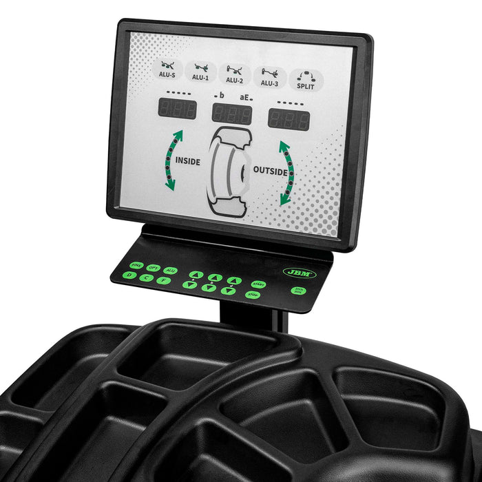 54970 EQUILIBRADORA DIGITAL DE RUEDAS CON PEDAL DE FRENO Y LÁSER + 54964 DESMONTADORA DE NEUMÁTICOS
