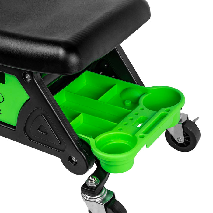 TABOURET EN ACIER AVEC PLATEAUX À OUTILS AMOVIBLES DETAILING