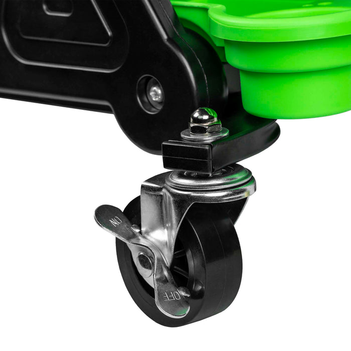 TABOURET EN ACIER AVEC PLATEAUX À OUTILS AMOVIBLES DETAILING