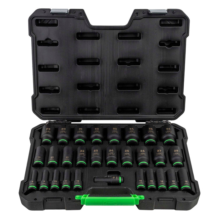 SET DE 29 VASOS DE IMPACTO LARGOS HEXAGONALES 1/2"