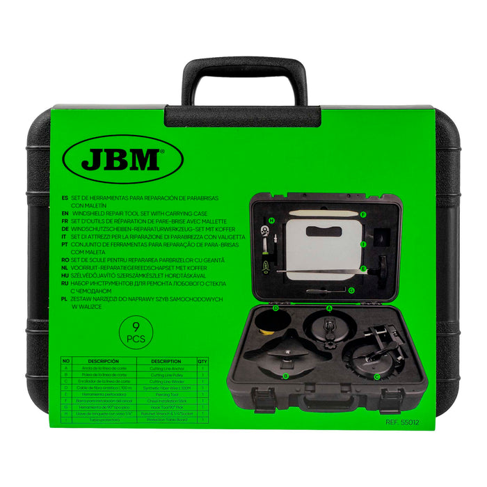 SET DE HERRAMIENTAS SUSTITUCIÓN DE PARABRISAS CON MALETÍN