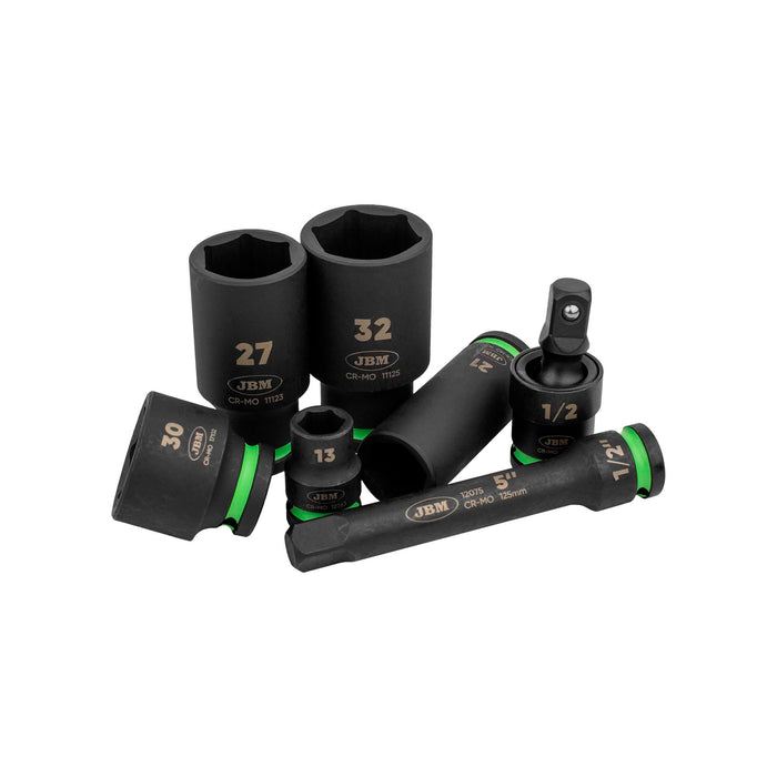 SET DE 34 PIEZAS DE IMPACTO HEXAGONALES DE 1/2"