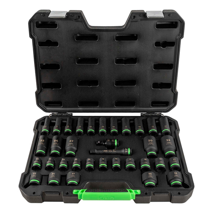SET DE 34 PIEZAS DE IMPACTO HEXAGONALES DE 1/2"