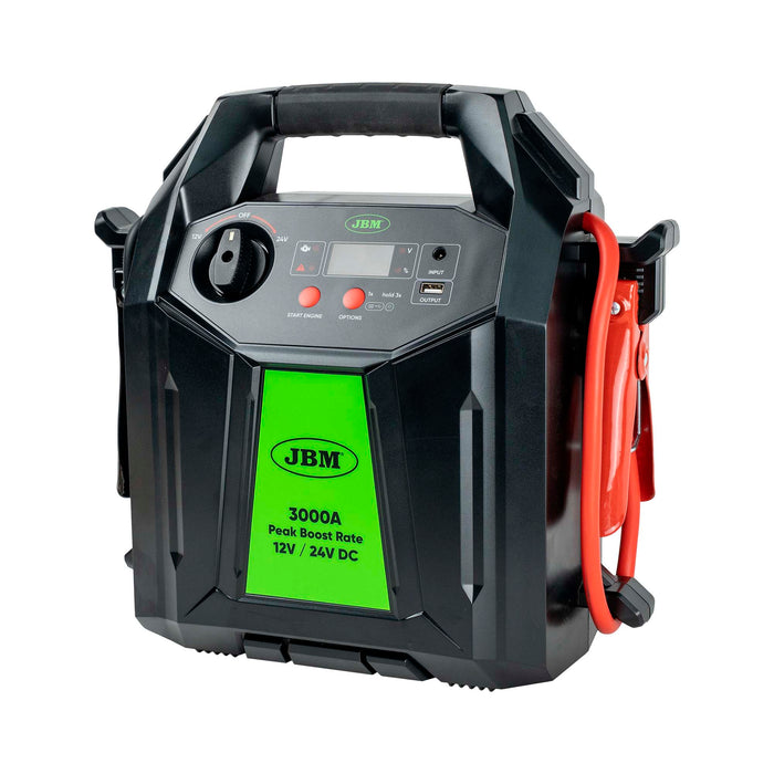 DÉMARREUR DE VÉHICULES MULTIFONCTION AVEC ÉCRAN NUMÉRIQUE ET BATTERIES AU LITHIUM DE 48 000 MAH - 12V/24V