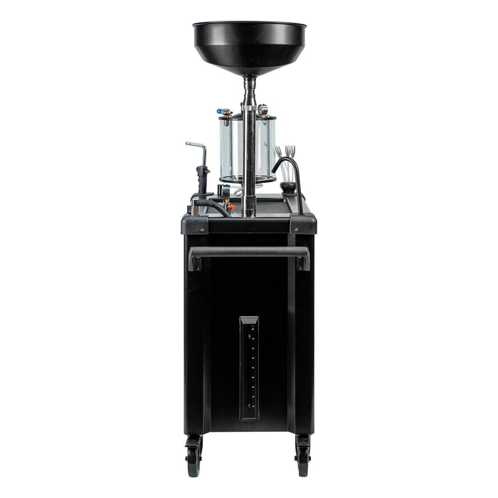 CARRO RECOGEDOR DE ACEITE CON SISTEMA DE ASPIRACIÓN Y COMPARTIMENTOS