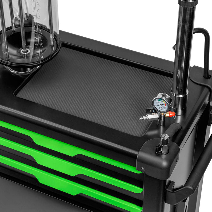 CARRO RECOGEDOR DE ACEITE CON SISTEMA DE ASPIRACIÓN Y COMPARTIMENTOS