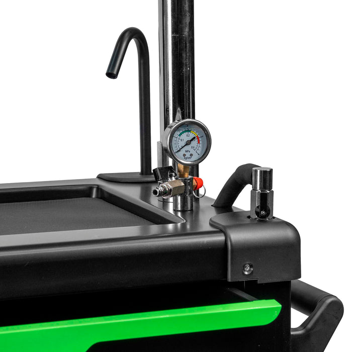 CARRO RECOGEDOR DE ACEITE CON SISTEMA DE ASPIRACIÓN Y COMPARTIMENTOS