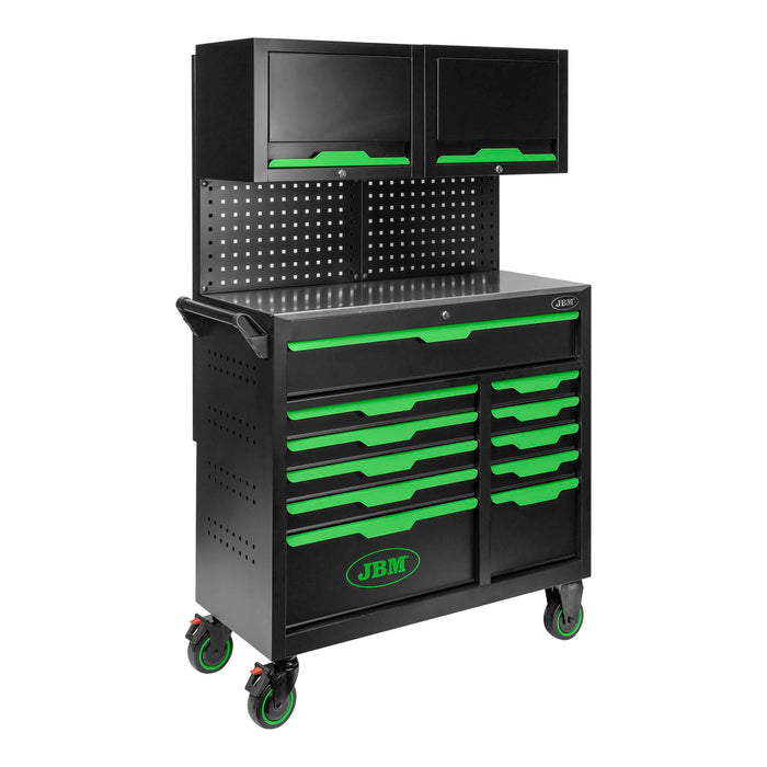 CARRO DE HERRAMIENTAS 11 CAJONES CON PANELES Y ARMARIOS CON HERRAMIENTA COMPLETA