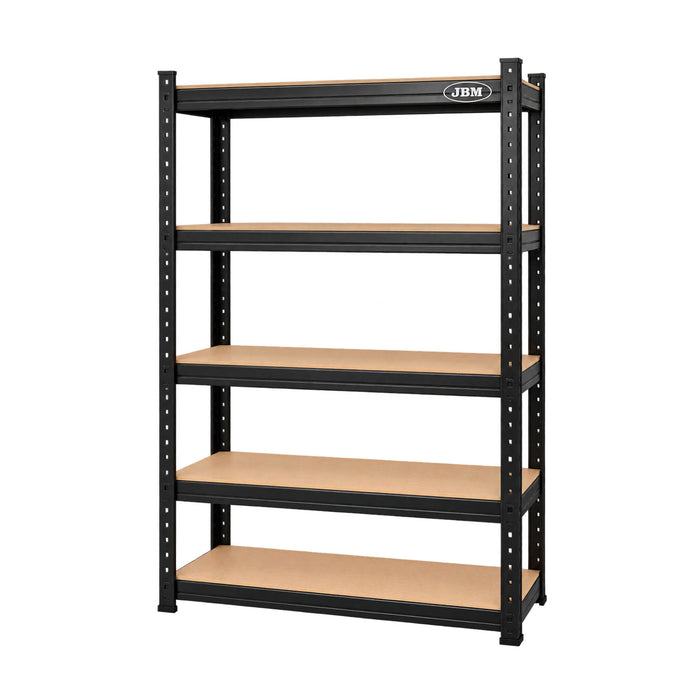 ESTANTERÍA METÁLICA CON TABLERO MDF DE 5 NIVELES