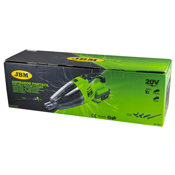 PROMO ASPIRADOR PORTÁTIL + PROYECTOR DE LED + BATERIA 2AH + CARGADOR 20V