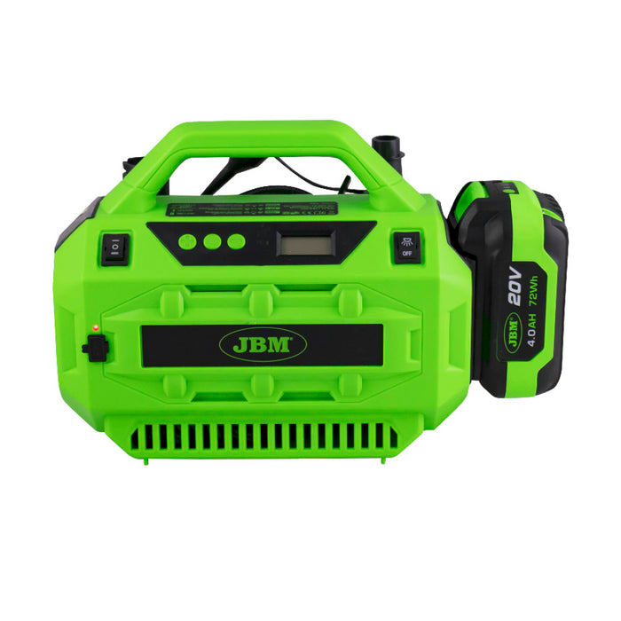 PROMO ELECTR: COMPRESOR A BATERÍA + 2 BATERIAS 4AH + CARGADOR 20V + BOLSA DE HERRAMIENTAS