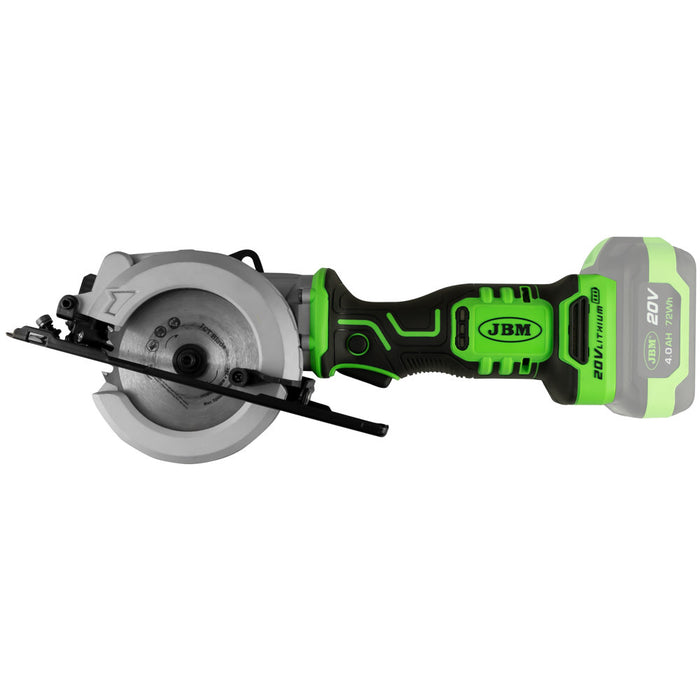 MINI SIERRA CIRCULAR A BATERÍA + 2 BATERIAS 4 AH + CARGADOR 20V + BOLSA DE HERRAMIENTAS