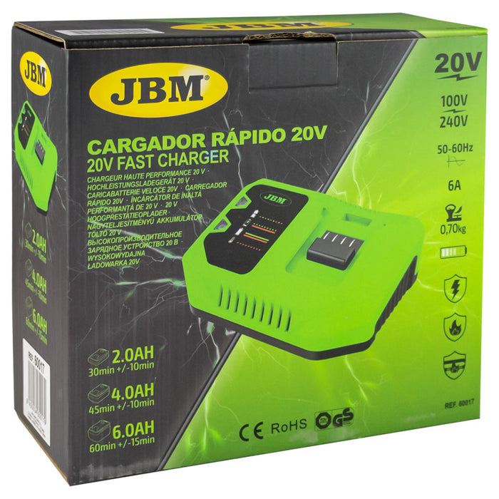 CARGADOR RÁPIDO 20V - 6A