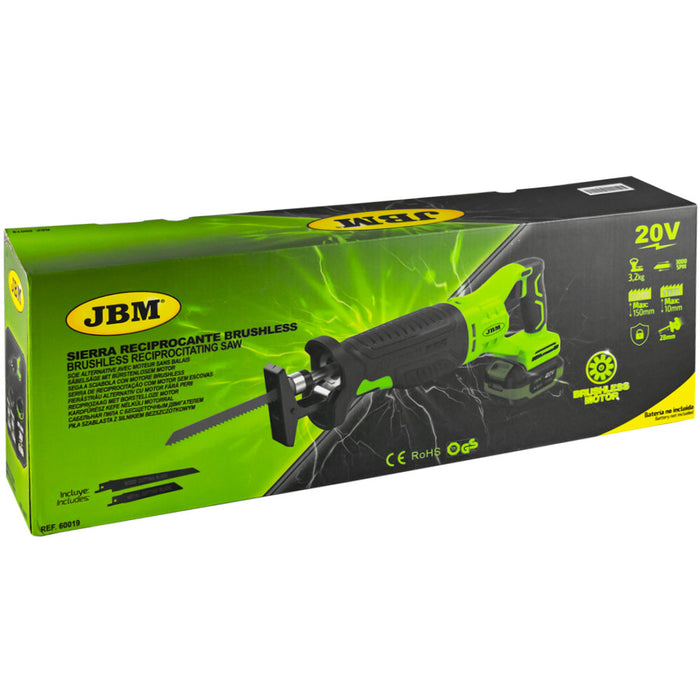 PROMO ELÉCTRICA CON SIERRA DE SABLE + BATERÍA 4.0AH + BATERÍA 6.0AH + CARGADOR 20V + MOCHILA