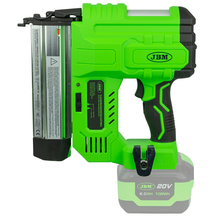 PROMO  CLAVADORA A BATERÍA + BATERIA 6 AH + CARGADOR 20V + BOLSA DE TRANSPORTE