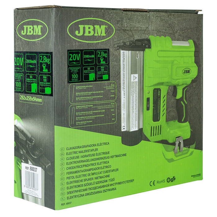 PROMO CLAVADORA A BATERÍA + BATERIA 4AH + BATERIA 6AH + CARGADOR 20V + BOLSA DE TRANSPORTE