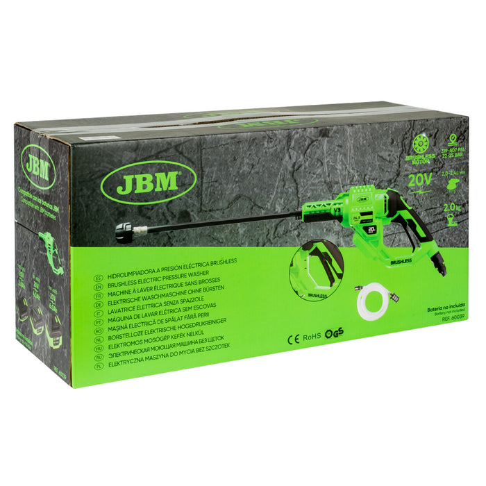 PROMO HIDROLIMPIADORA A PRESIÓN A BATERÍA + BATERIA 6AH + CARGADOR 20V + BOLSA DE HERRAMIENTAS + CARRETE DE MANGUERA 15M