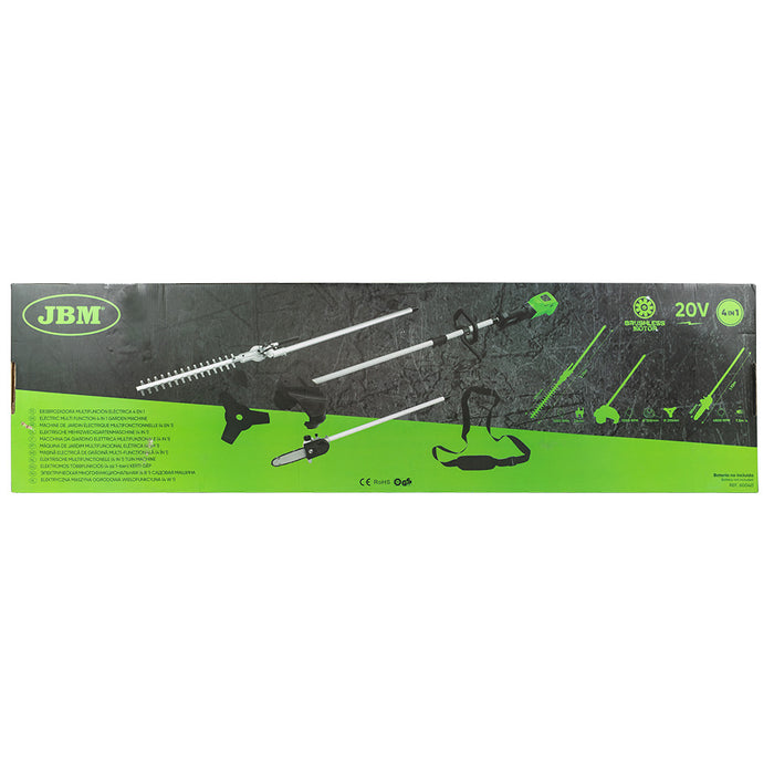 PROMO  DESBROZADORA MULTIFUNCIÓN ELÉCTRICA 4 EN 1 + BATERIA 6AH + CARGADOR 20V + BOLSA DE HERRAMIENTAS