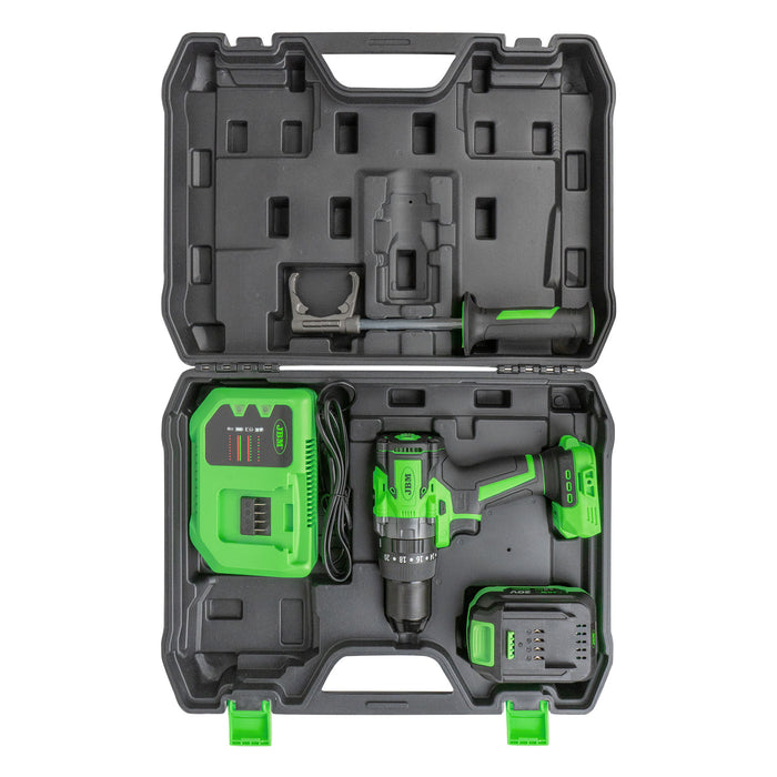 TALADRO PERCUTOR A BATERIA + ESTUCHES DE BROCAS ALBAÑILERÍA+ ESTUCHE DE BROCAS HELICOIDALES