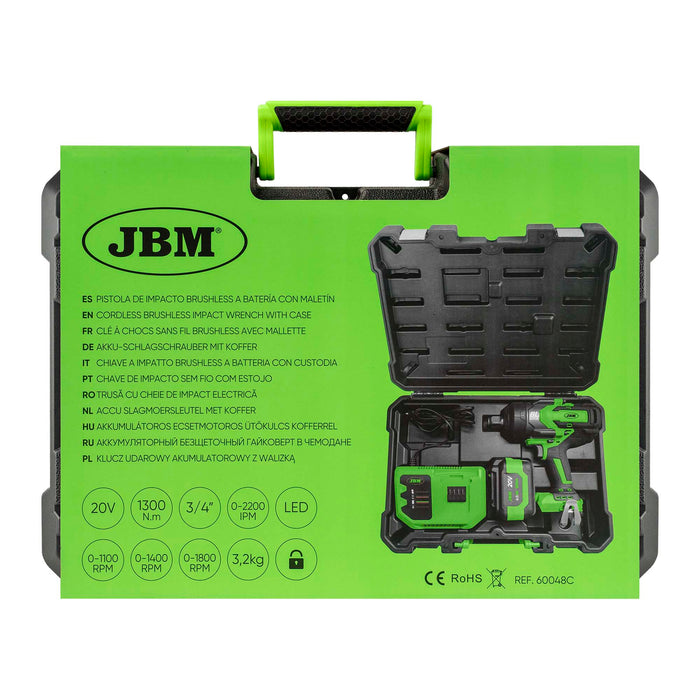 CLÉ À CHOCS SANS FIL SANS BALAI 3/4" 1300NM AVEC COFFRET